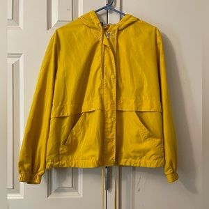 Dividends by H&M Jacket Womens Medium Yellow Polyester Windbreaker Hoodie